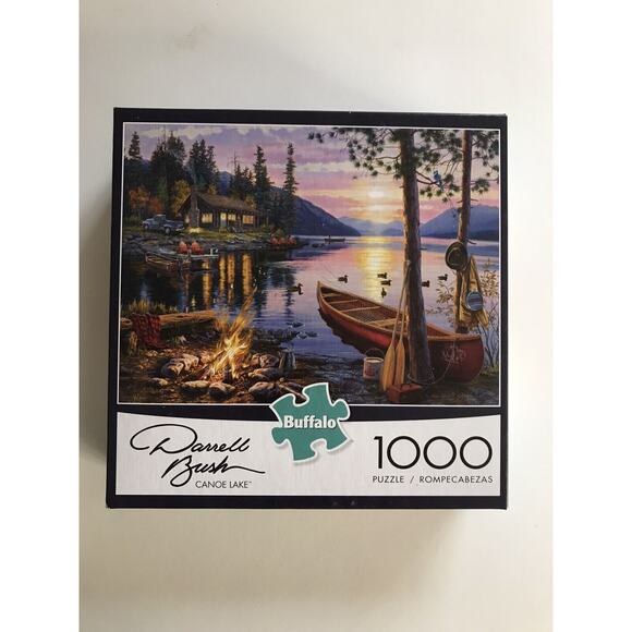 Buffalo Games Darrell Bush Canoe Lake Jigsaw Puzzle 1000 Piece - Picture 1 of 2